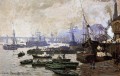 Bateaux dans le port de Londres Claude Monet